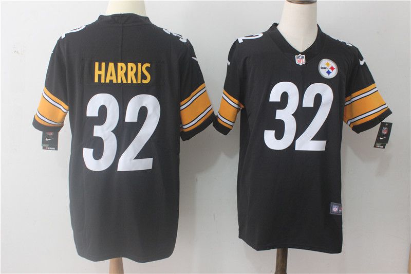 Men Pittsburgh Steelers #32 Harris Black Nike Vapor Untouchable Limited NFL Jerseys->->NFL Jersey